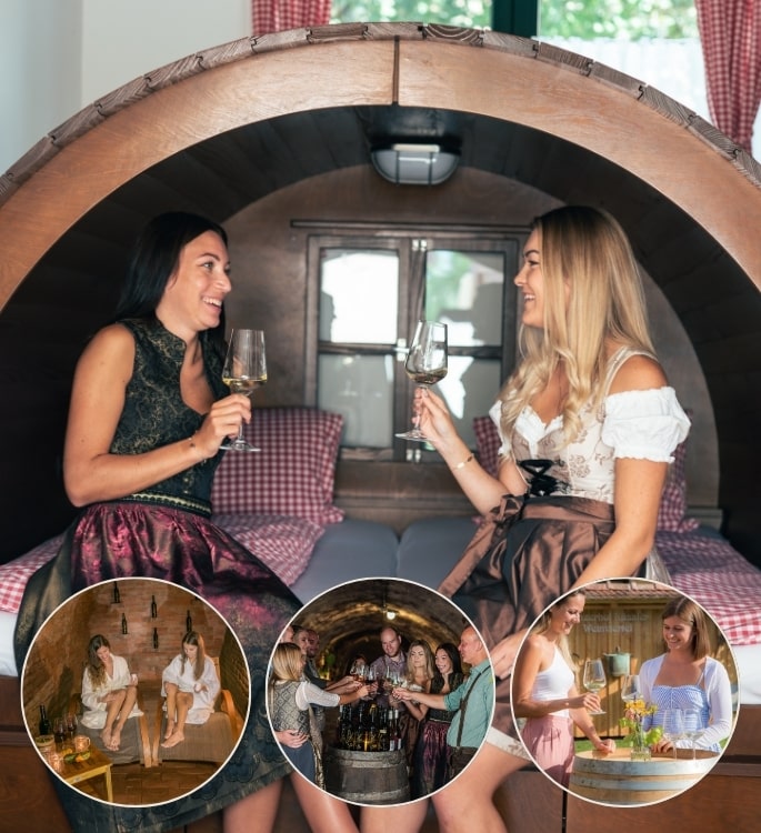 Mädls-Auszeit im Weinfass Deluxe + Wellness