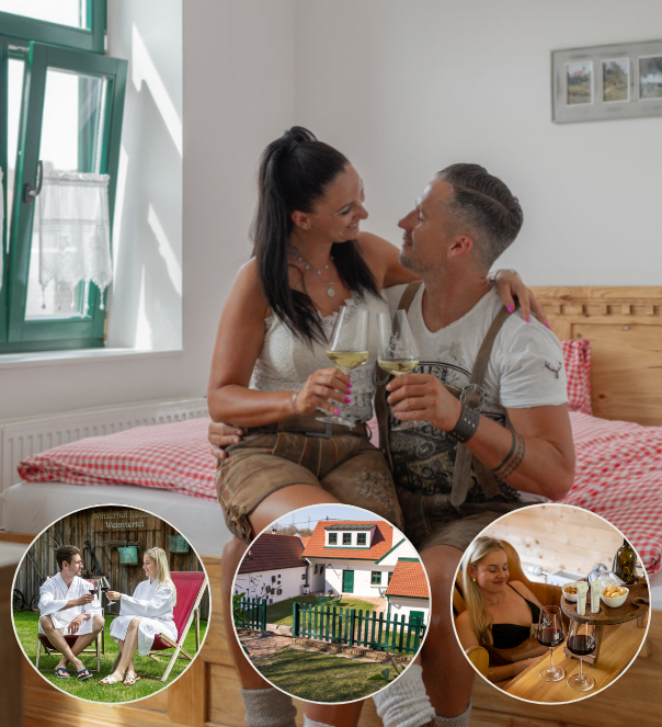 Weinreise im Ferienhaus für 8 mit Winzerabend + Romantik-Wellness