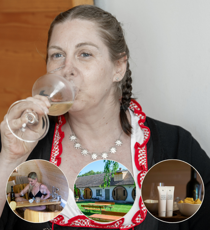Single im Weinfass Deluxe mit Winzerabend + Romantik-Wellness
